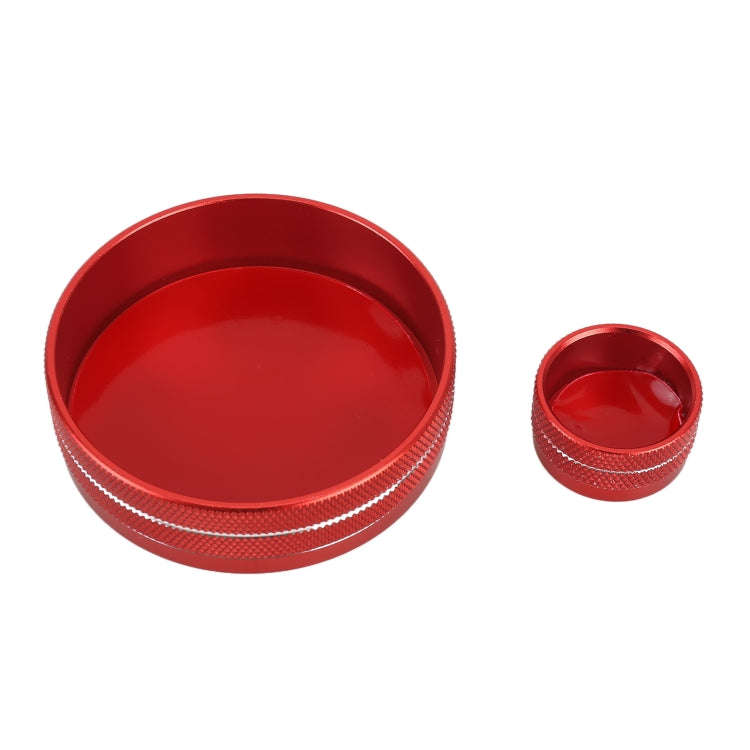 2 PCS Car Metal Central Control Knob Case for Cadillac (Red)