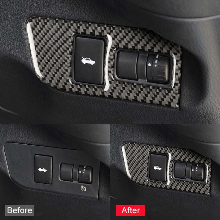 Car Carbon Fiber Trunk Switch Decorative Sticker for Subaru BRZ / Toyota 86 2013-2017, Right Driv...
