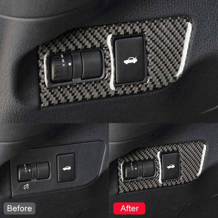 Car Carbon Fiber Trunk Switch Decorative Sticker for Subaru BRZ / Toyota 86 2013-2017, Left Drive...