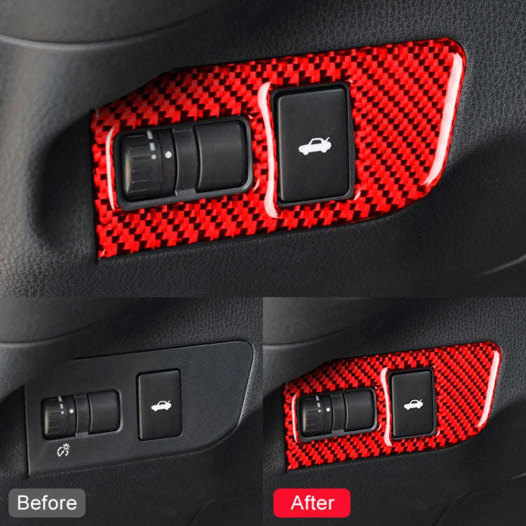 Car Carbon Fiber Trunk Switch Decorative Sticker for Subaru BRZ / Toyota 86 2013-2017, Left Drive...