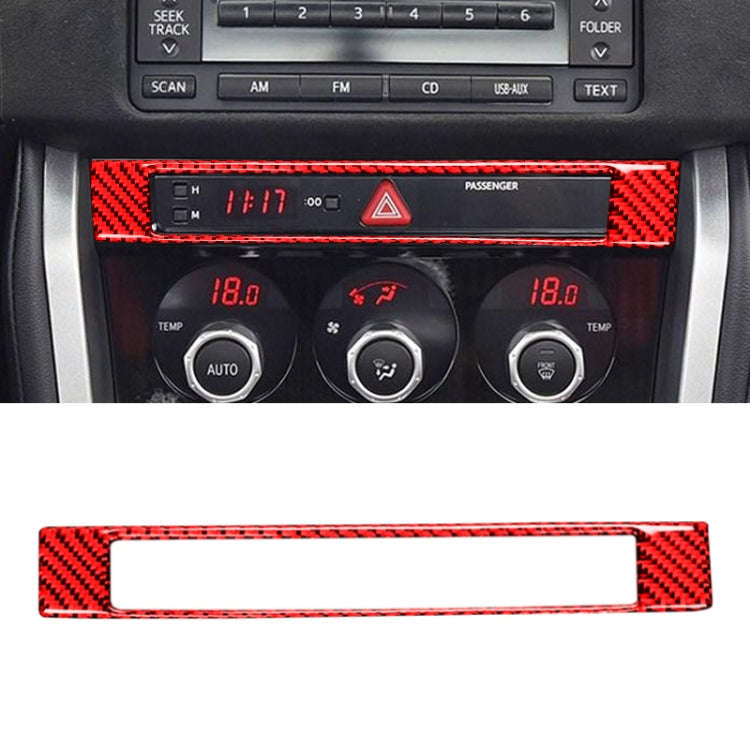 Car Carbon Fiber Central Control Clock Decorative Sticker for Subaru BRZ / Toyota 86 2013-2017, L...