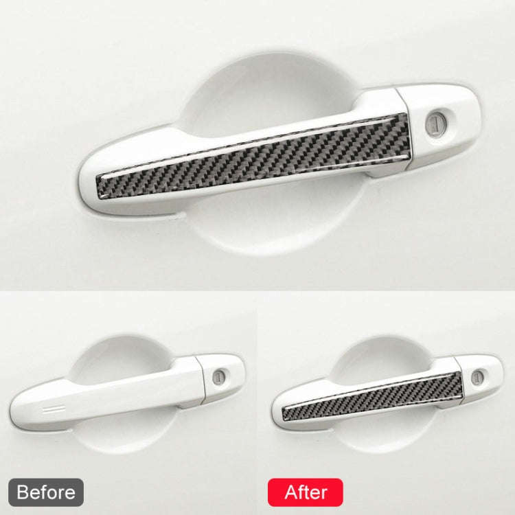 Car Carbon Fiber Door Handle Decorative Sticker for Subaru BRZ / Toyota 86 2013-2017, Left and Ri...