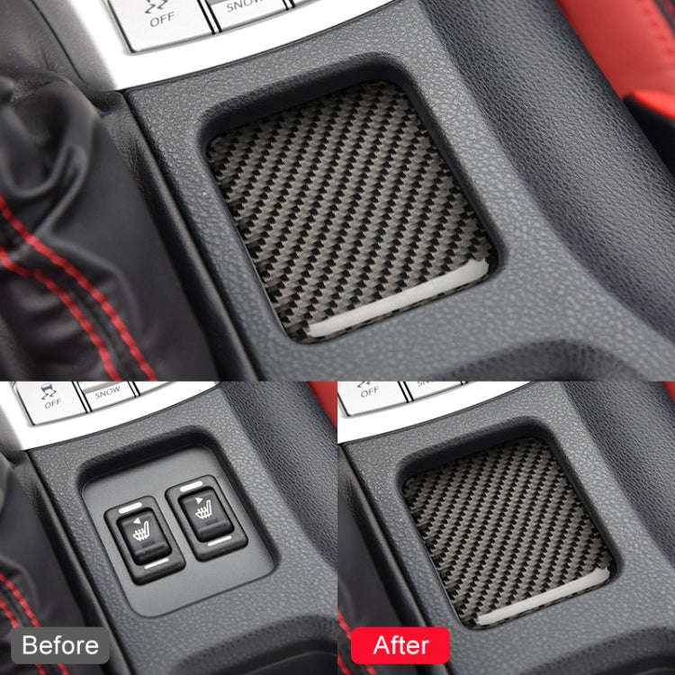 Car Carbon Fiber Seat Heating Panel Decorative Sticker for Subaru BRZ / Toyota 86 2013-2019, Left...