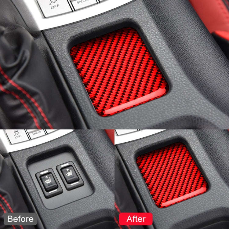 Car Carbon Fiber Seat Heating Panel Decorative Sticker for Subaru BRZ / Toyota 86 2013-2019, Left...