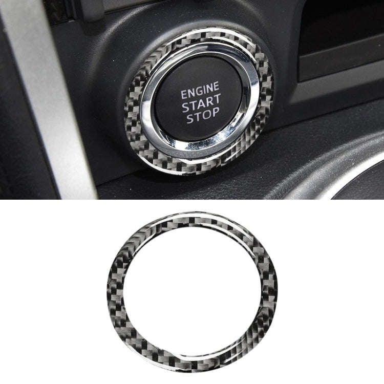 Car Carbon Fiber One-button Start Decorative Sticker for Subaru BRZ / Toyota 86 2013-2017, Left a...