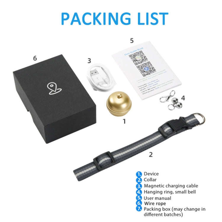 G15 2G IP67 Waterproof Pet GPS Tracker GPS + Beidou + AGPS + WiFi + Base Station Locator (Gold)