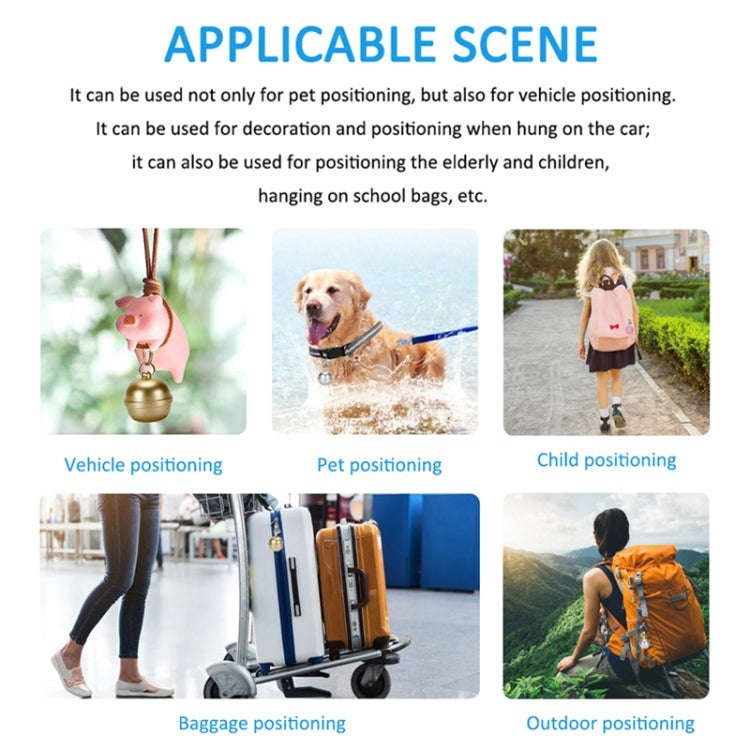 G15 2G IP67 Waterproof Pet GPS Tracker GPS + Beidou + AGPS + WiFi + Base Station Locator (Silver)