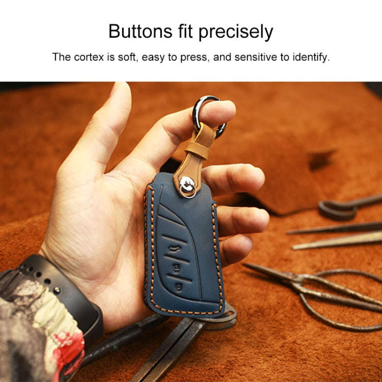 For Lexus New Style Car Cowhide Leather Key Protective Cover Key Case (Blue)
