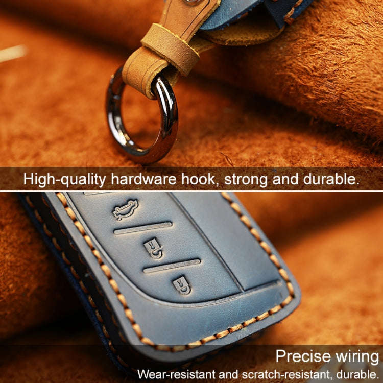 For Lexus New Style Car Cowhide Leather Key Protective Cover Key Case (Blue)