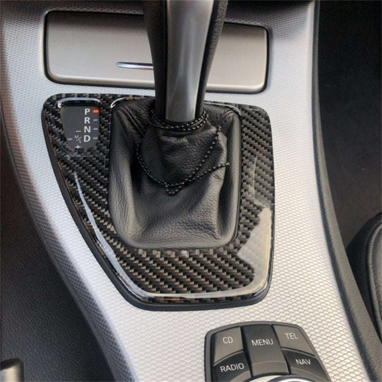 Carbon Fiber Car Left Driving Gear Panel Decorative Sticker for BMW E90 / E92 2005-2012, Suitable...