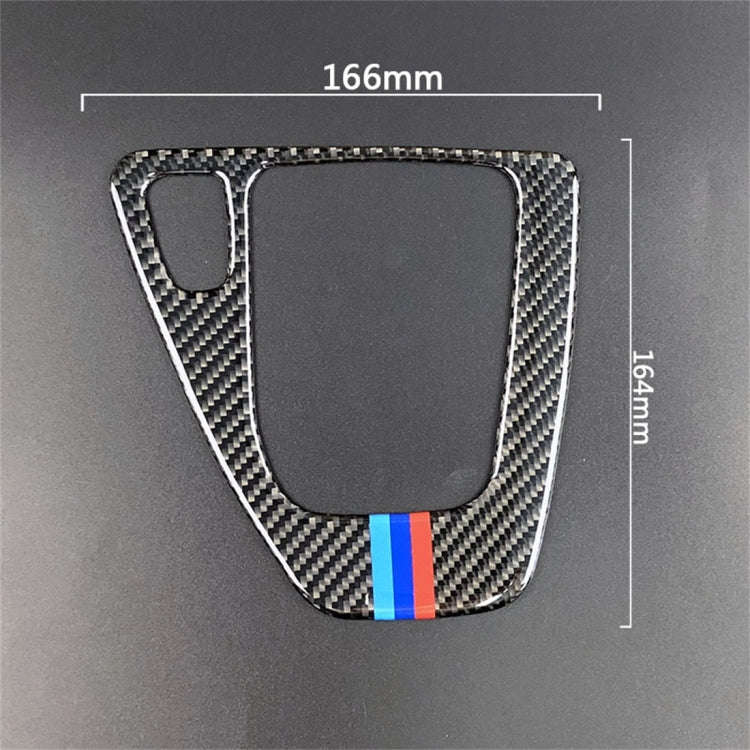 Three Color Carbon Fiber Car Left Driving Gear Panel Decorative Sticker for BMW E90 / E92 2005-20...