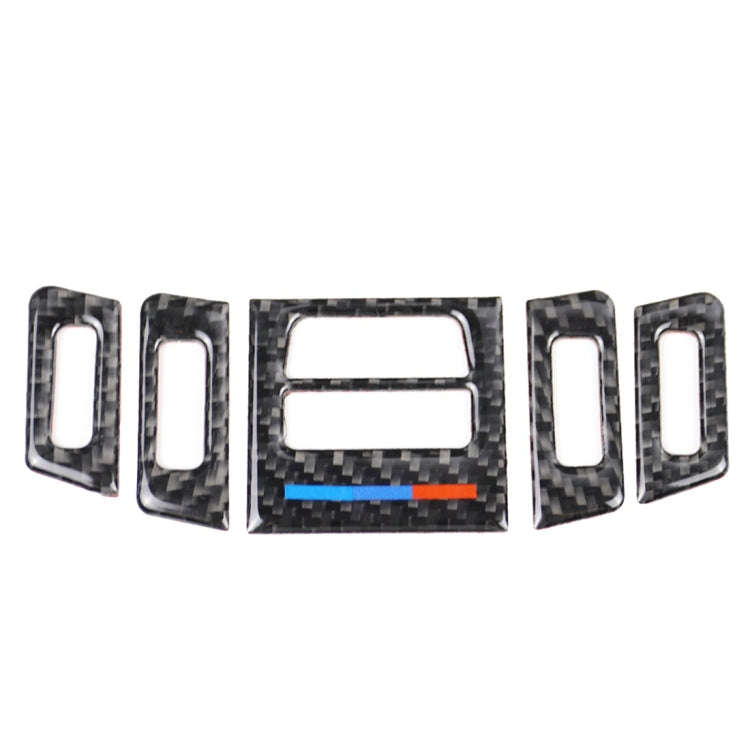 5 PCS Low Matching Three Color Carbon Fiber Car Air Outlet Decorative Sticker for BMW E90 / E92 /...