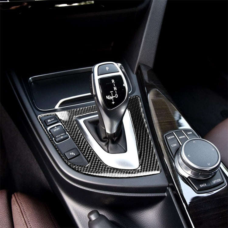 Carbon Fiber Car Gear Panel Decorative Sticker for BMW (F30) 2013-2017 / (F34) 2013-2017, Sutible...