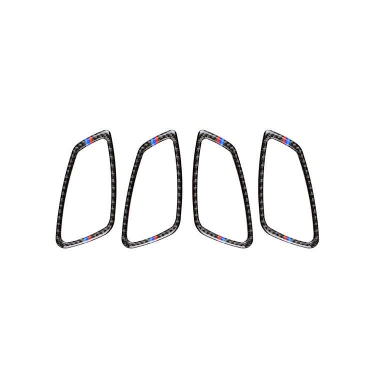 Three Color Carbon Fiber Car Door Handle Decorative Sticker for BMW E90 / 320i / 318i / 325i
