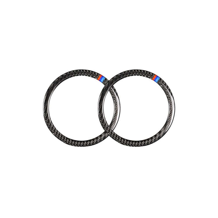 Three Color Carbon Fiber Car Horn Circle Decorative Sticker for BMW E90 / E84 / 320i / 325i