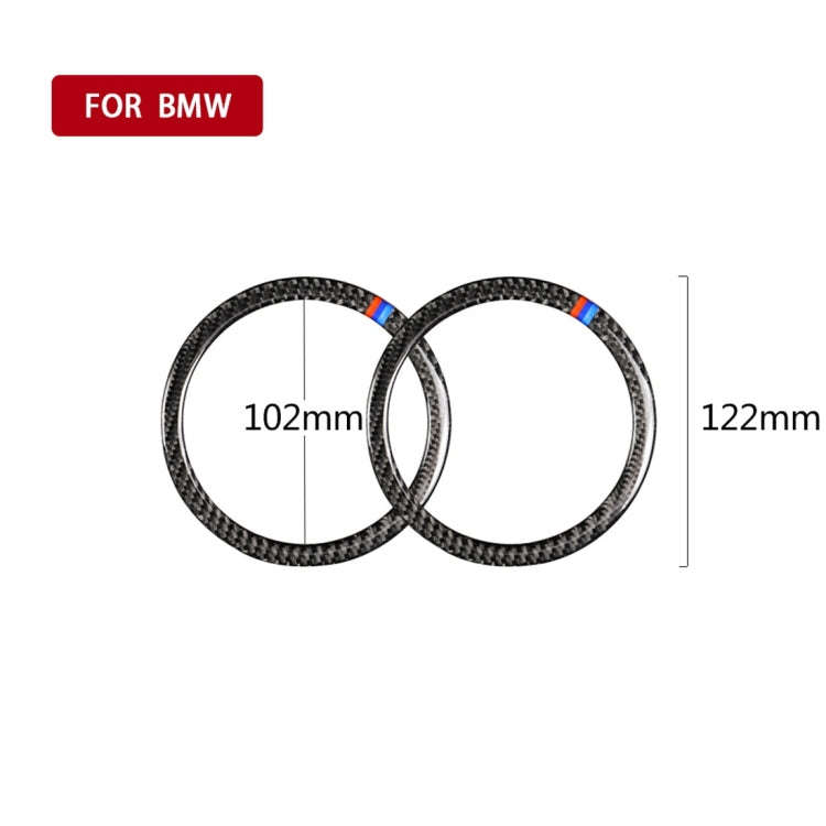 Three Color Carbon Fiber Car Horn Circle Decorative Sticker for BMW E90 / E84 / 320i / 325i