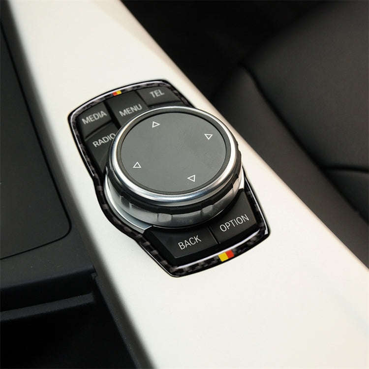 Orange Red Color Carbon Fiber Car Multimedia Frame Decorative Sticker for BMW X3 / X4 / X5 / X6 /...