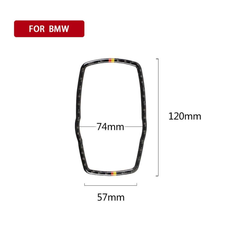 Orange Red Color Carbon Fiber Car Multimedia Frame Decorative Sticker for BMW X3 / X4 / X5 / X6 /...