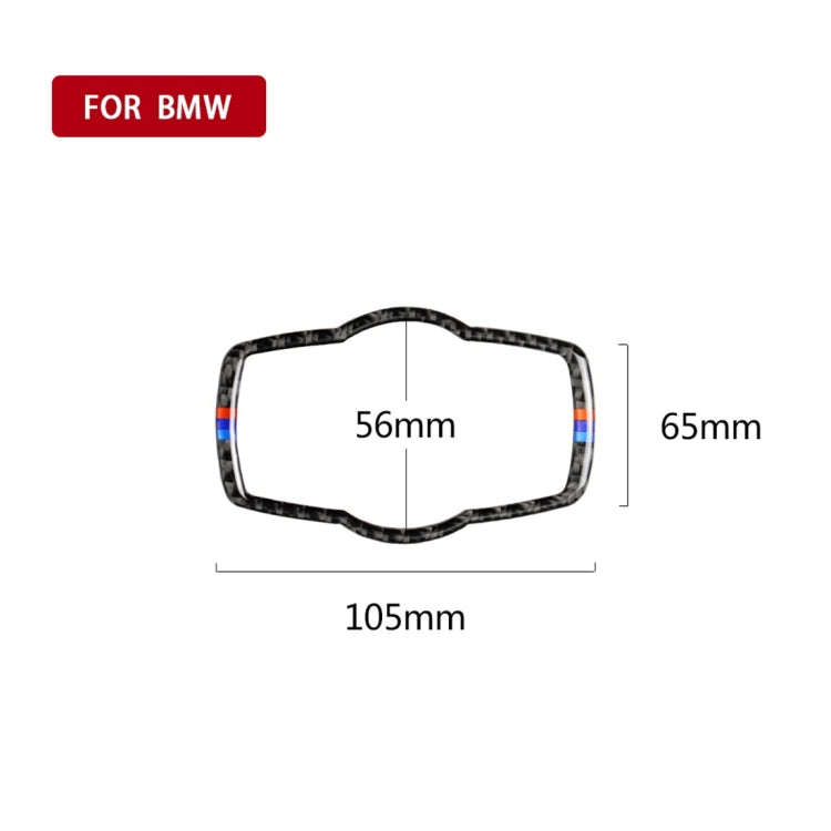 Three Color Carbon Fiber Car Headlight Switch Decorative Sticker for BMW E90 / E92 / E93 2005-201...