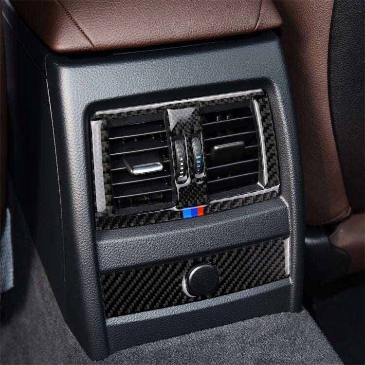 6 PCS Three Color Carbon Fiber Car Rear Outlet Decorative Sticker for BMW F30 2013-2015 / F34 201...