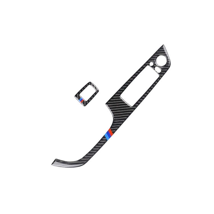 2 PCS Three Color Carbon Fiber Car Left Driving Lifting Panel Decorative Sticker for BMW E92 2005...
