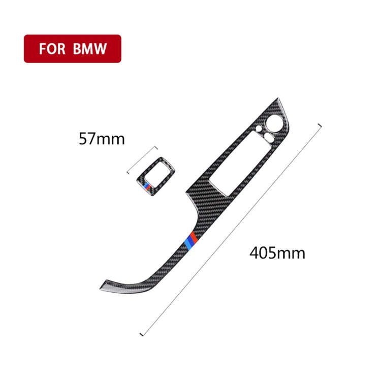 2 PCS Three Color Carbon Fiber Car Left Driving Lifting Panel Decorative Sticker for BMW E92 2005...