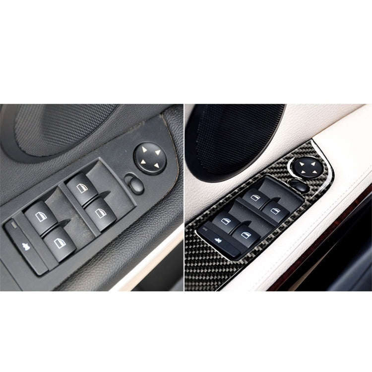 4 PCS Three Color Carbon Fiber Car Left Driving Lifting Panel Decorative Sticker without Folding ...