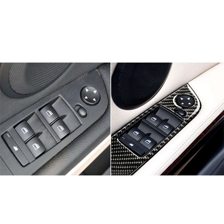 4 PCS Three Color Carbon Fiber Car Left Driving Lifting Panel Decorative Sticker without Folding ...