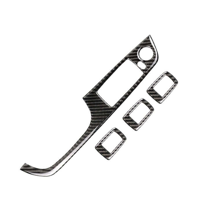 4 PCS Carbon Fiber Car Left Driving Lifting Panel Decorative Sticker without Folding for BMW E90 ...