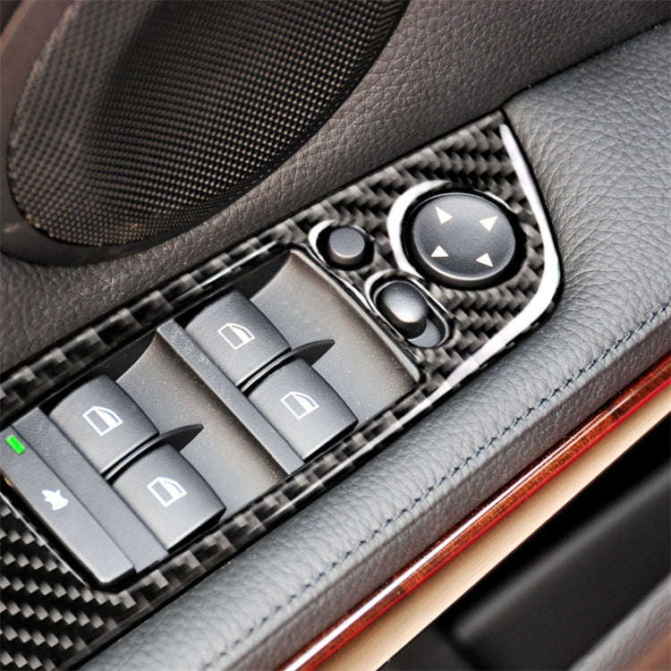 4 PCS Three Color Carbon Fiber Car Left Driving Lifting Panel Decorative Sticker with Folding for...
