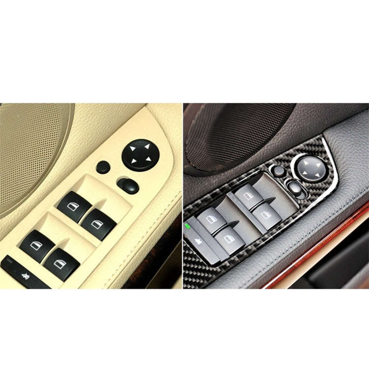 4 PCS Three Color Carbon Fiber Car Left Driving Lifting Panel Decorative Sticker with Folding for...