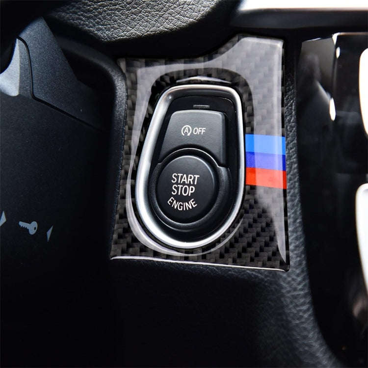Three Color Carbon Fiber Car Key Hole Decorative Sticker for BMW F30 2013-2018 / F34 2013-2017, S...