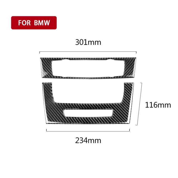 Carbon Fiber Car Central Control CD Panel Decorative Sticker for BMW E90 / E92 2005-2012, High Ed...