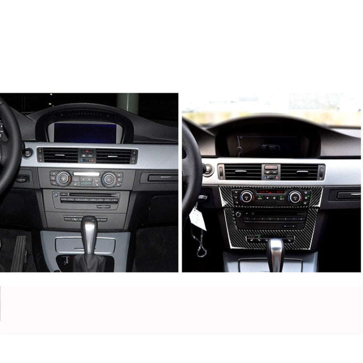 Carbon Fiber Car Central Control CD Panel Decorative Sticker for BMW E90 / E92 2005-2012, High Ed...