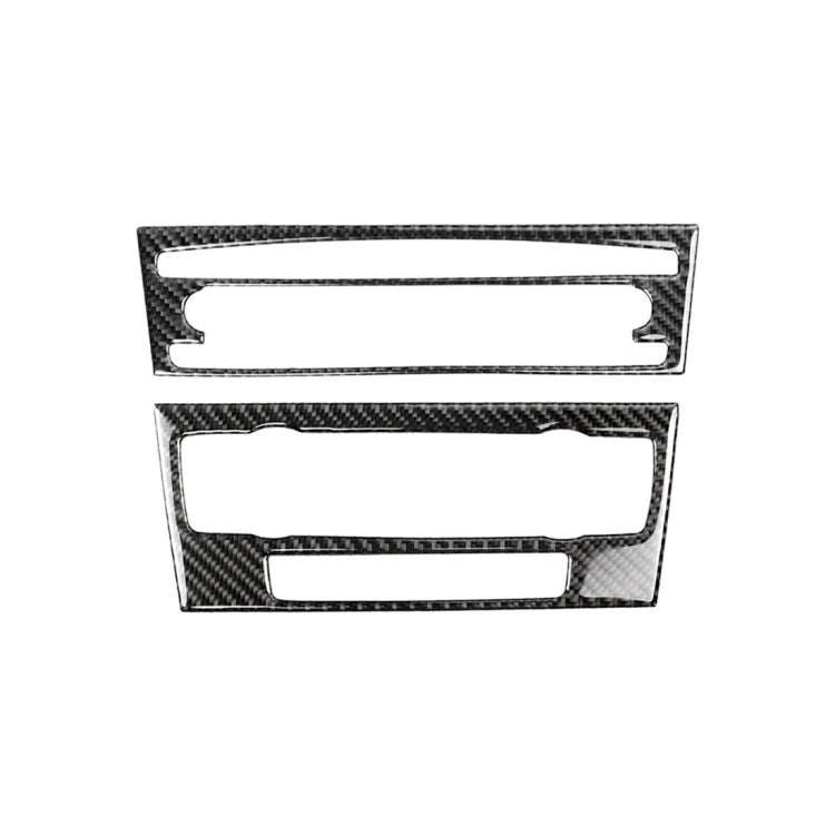 Carbon Fiber Car Central Control CD Panel Decorative Sticker for BMW E90 / E92 2005-2012, Non Nav...