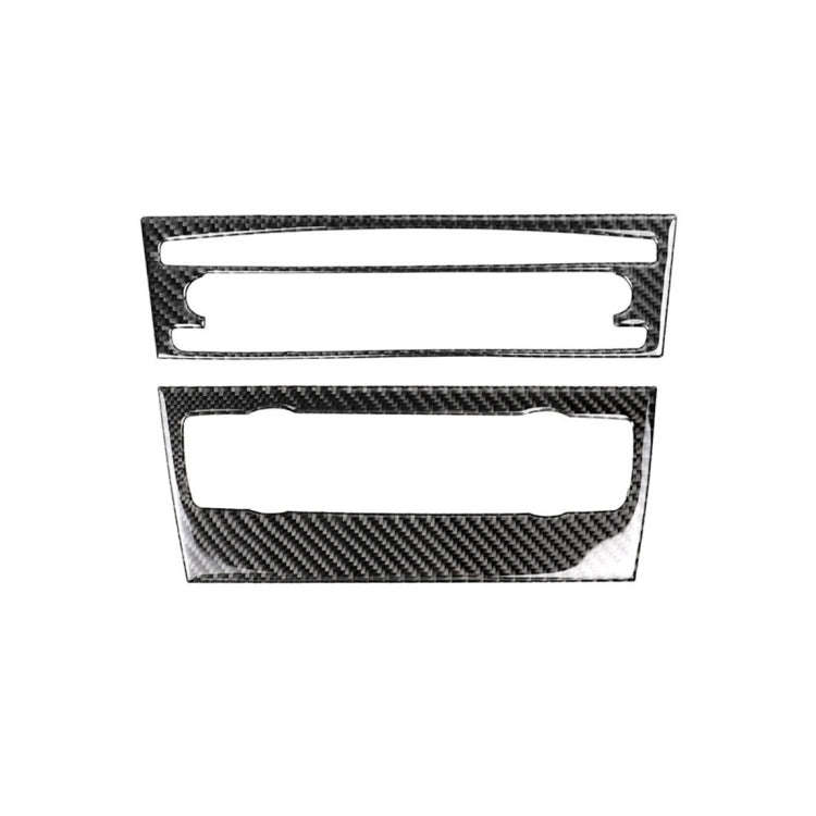 Carbon Fiber Car Central Control CD Panel Decorative Sticker for BMW E90 / E92 2005-2012, Non Nav...