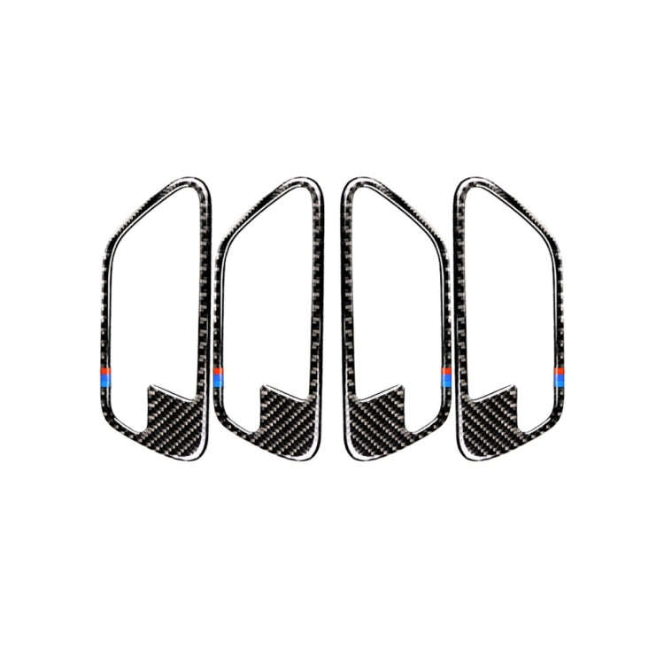 Three Color Carbon Fiber Car Door Bowl Decorative Sticker for BMW F30 2013-2018 / F34 2013-2017