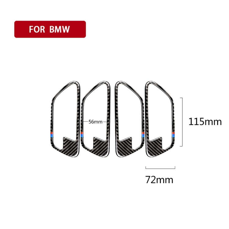 Three Color Carbon Fiber Car Door Bowl Decorative Sticker for BMW F30 2013-2018 / F34 2013-2017