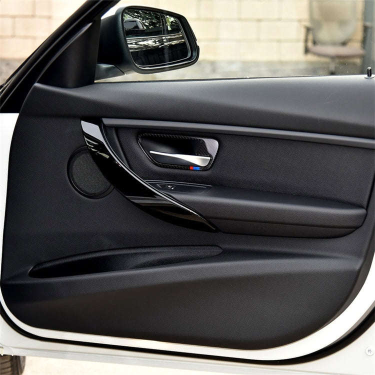 Three Color Carbon Fiber Car Door Bowl Decorative Sticker for BMW F30 2013-2018 / F34 2013-2017