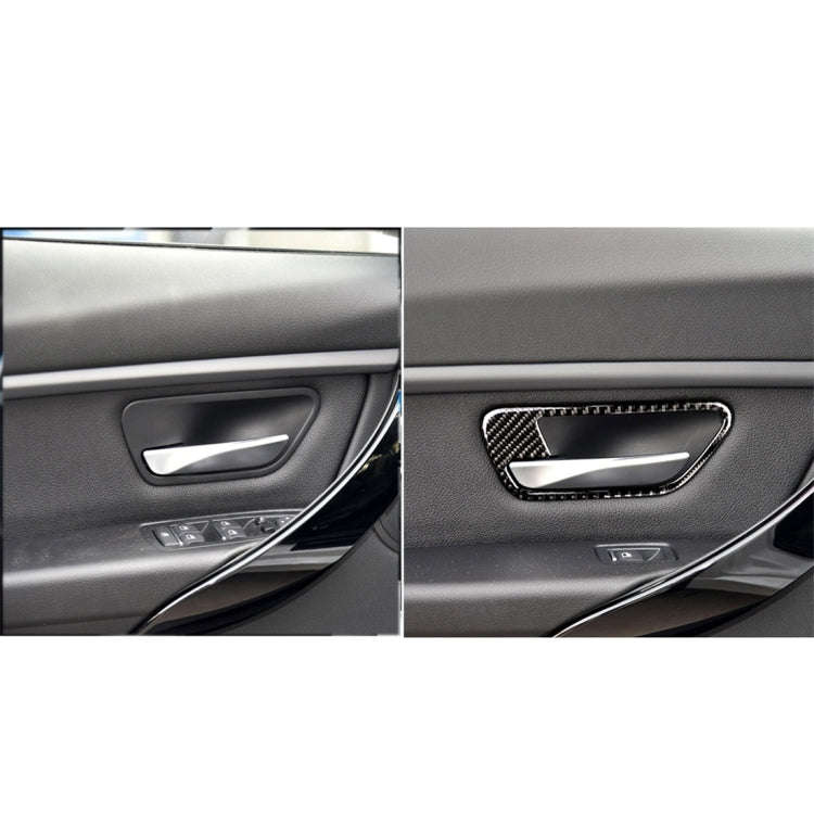 Carbon Fiber Car Door Bowl Decorative Sticker for BMW F30 2013-2018 / F34 2013-2017