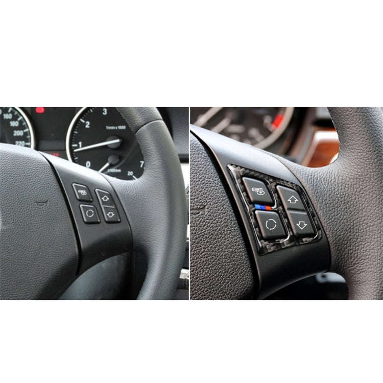 Three Color Carbon Fiber Car Steering Wheel Key Frame Decorative Sticker for BMW E90 2005-2012