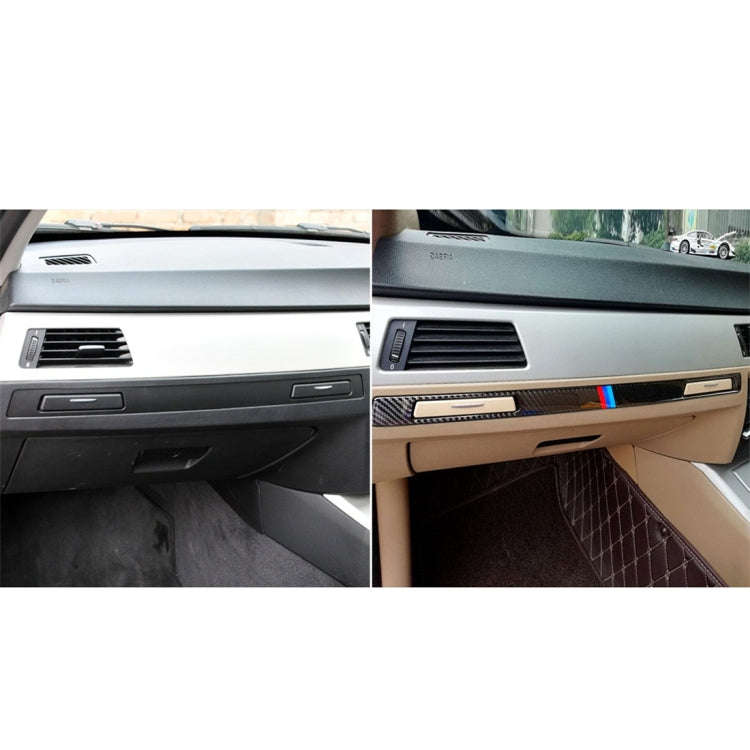 Three Color Carbon Fiber Car Right Driving Middle Control Decorative Sticker for BMW E90 / E92 / ...