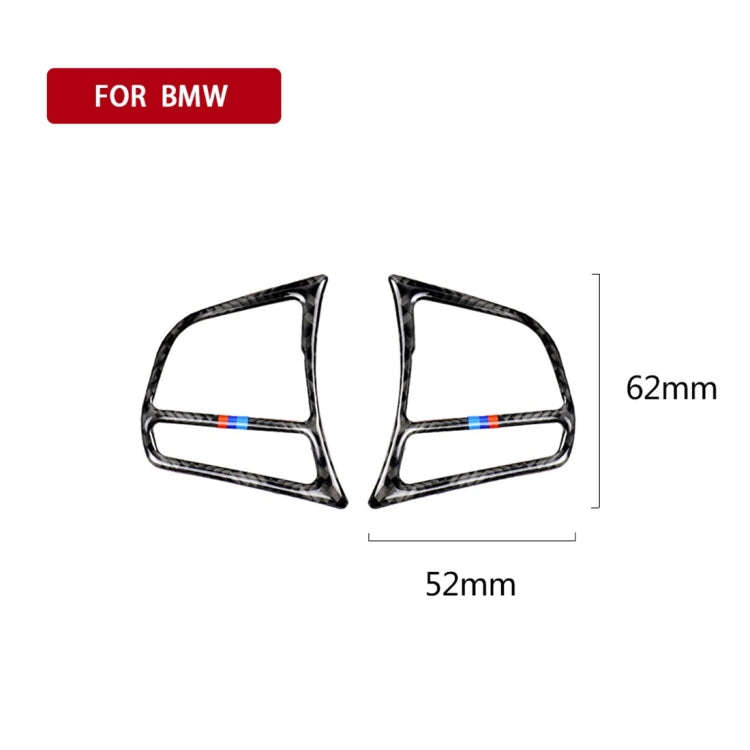 Three Color Carbon Fiber Car Steering Wheel Key Frame Decorative Sticker for BMW F20 2012-2018 / ...