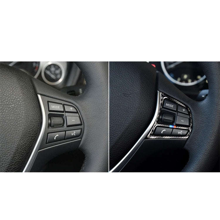 Three Color Carbon Fiber Car Steering Wheel Key Frame Decorative Sticker for BMW F20 2012-2018 / ...