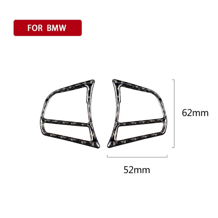 Carbon Fiber Car Steering Wheel Key Frame Decorative Sticker for BMW F20 2012-2018 / F21 2014-201...