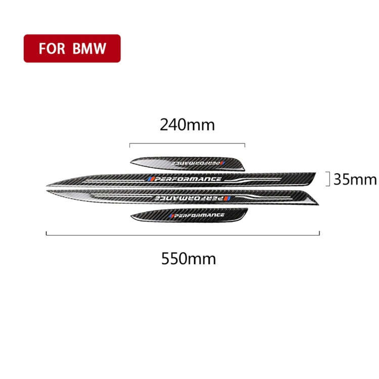 Low Edition Carbon Fiber Car Door Threshold Decorative Sticker for BMW E90 2005-2012