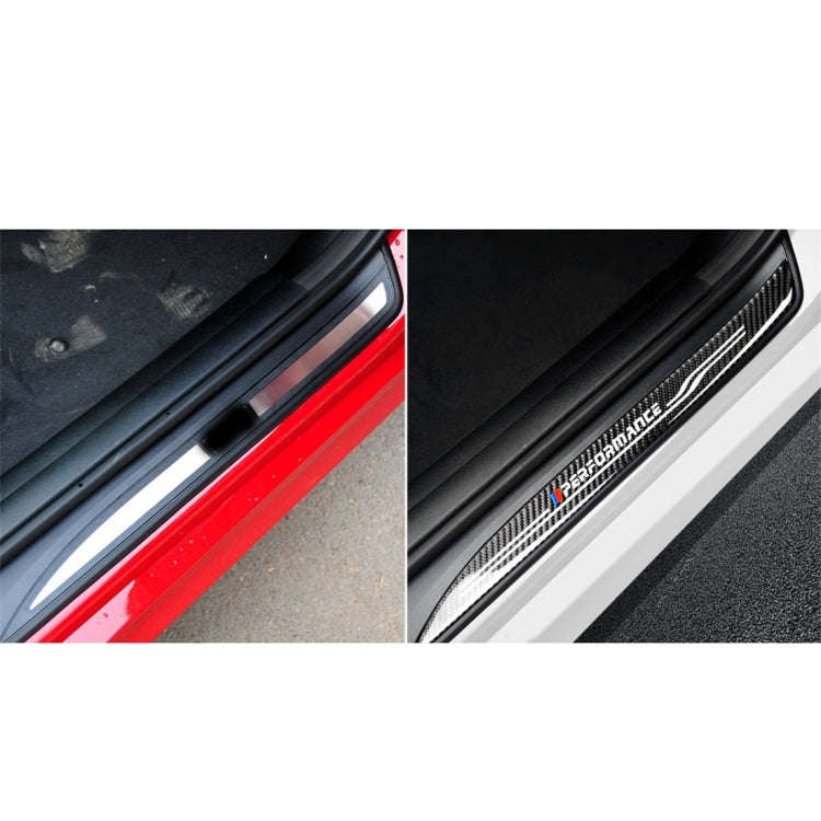 Low Edition Carbon Fiber Car Door Threshold Decorative Sticker for BMW E90 2005-2012