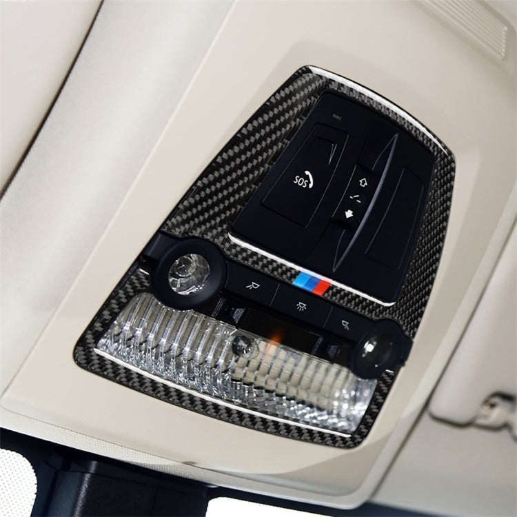 Three Color Carbon Fiber Car Reading Lamp Panel Decorative Sticker for BMW 5 Series F10 2011-2017...
