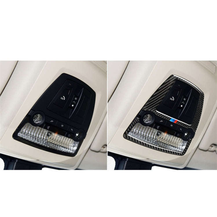 Three Color Carbon Fiber Car Reading Lamp Panel Decorative Sticker for BMW 5 Series F10 2011-2017...