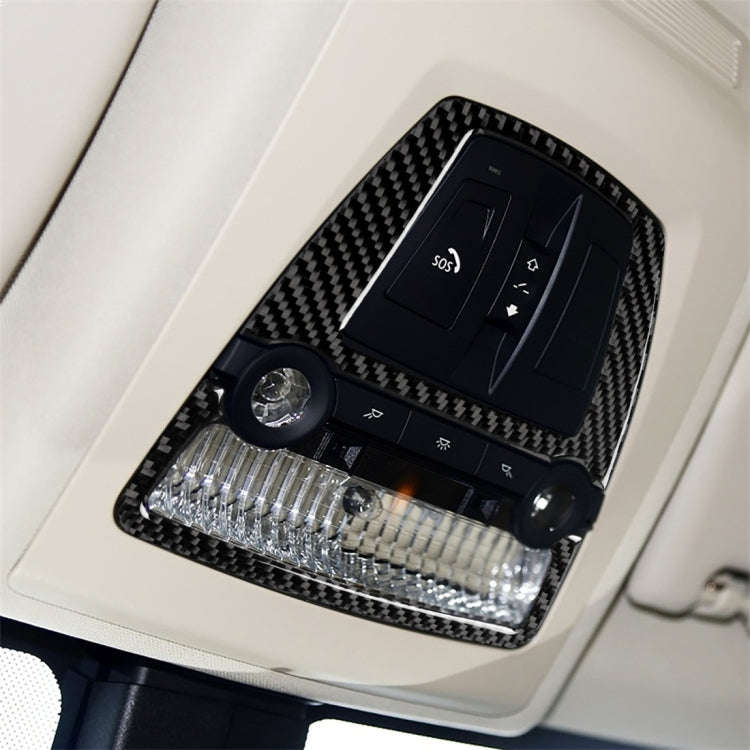 Carbon Fiber Car Reading Lamp Panel Decorative Sticker for BMW 5 Series F10 2011-2017 / F07 2010-...
